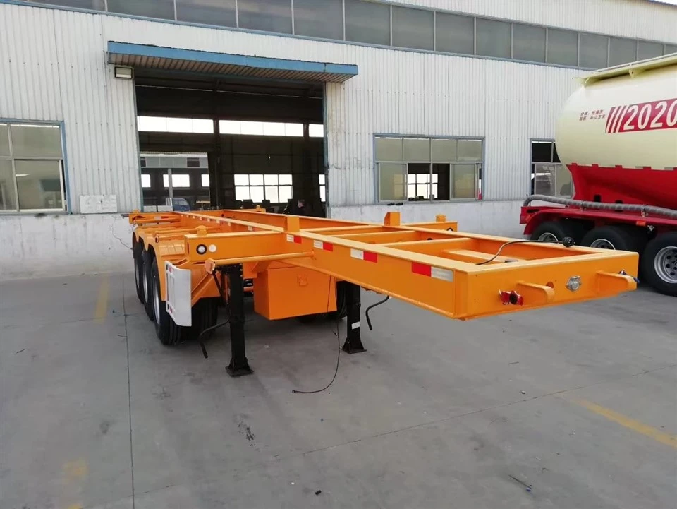 3 aks 60 ton iskelet nakliye konteyneri şasi iskeleti yarı römork